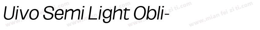 Uivo Semi Light Obli字体转换